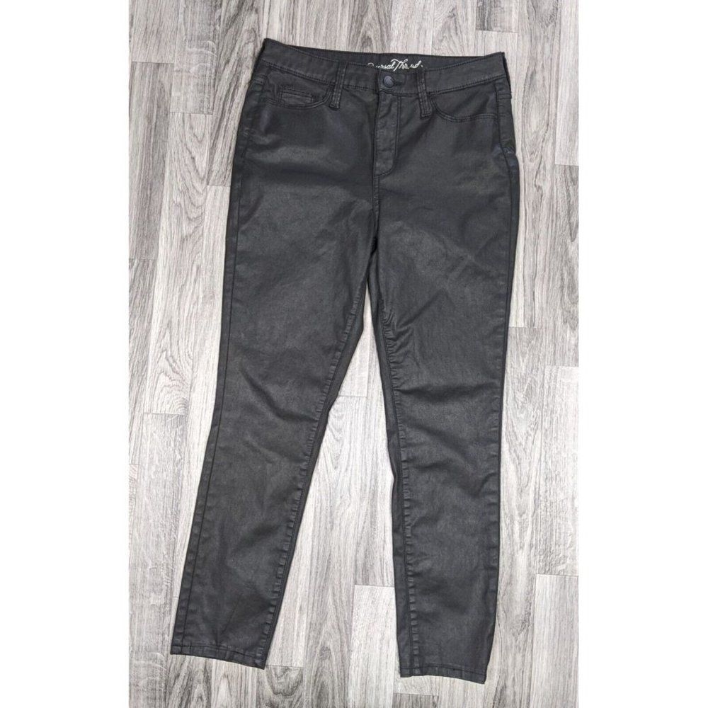 Universal Thread Womens Size 6 / 28 R High Rise Cropped Skinny Black Pants‎
